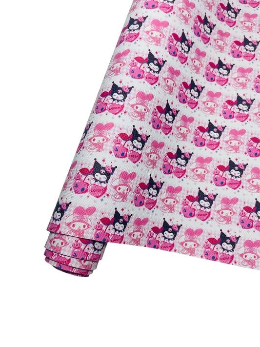 CHERRY PINK DESIGN FAUX FUR SHEET